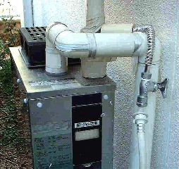Example of putting up faucet with automatic antifreeze coma to entrance of 
oil boiler